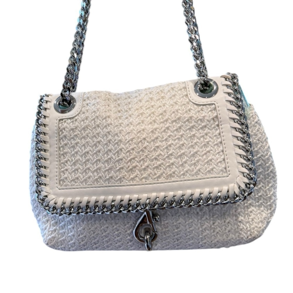 ▶️ Rebecca Minkoff ◀️ Edie Whip Chain Faux Leather Crossbody Shoulder Bag - Picture 16 of 17
